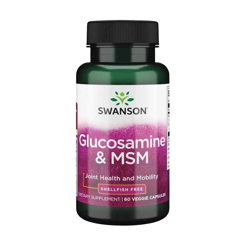 Глюкозамін та МСМ Swanson Glucosamine &amp; MSM, 60 капсул